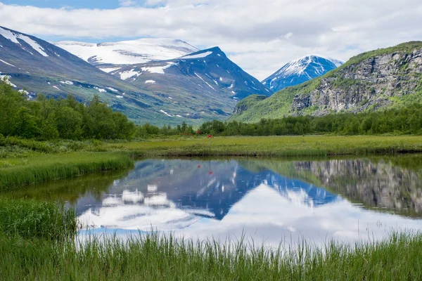 View Kebnekaise Mountain Daytime Sweden — Stock Photo, Image