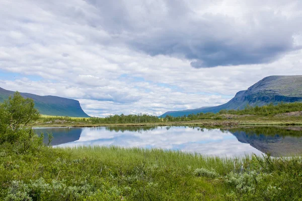 Vue Sur Montagne Kebnekaise Jour Suède — Photo