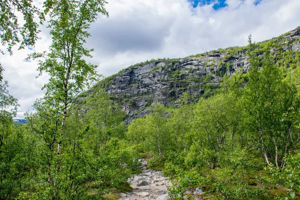Vista Montanha Kebnekaise Durante Dia Suécia — Fotografia de Stock
