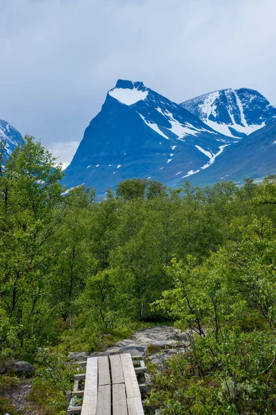 View Kebnekaise Mountain Daytime Sweden — Stock Photo, Image