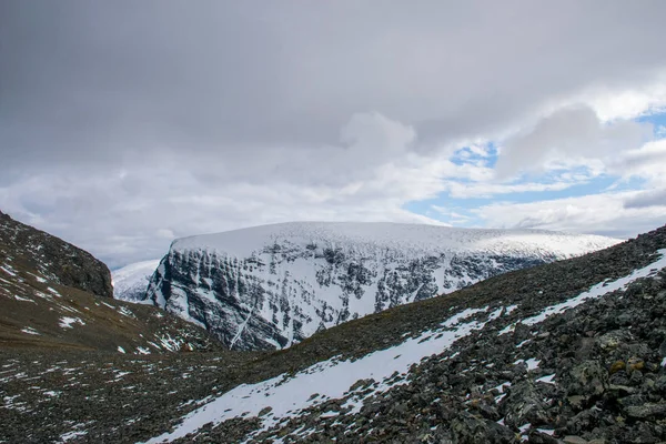 Vista Montaña Kebnekaise Durante Día Suecia — Foto de Stock