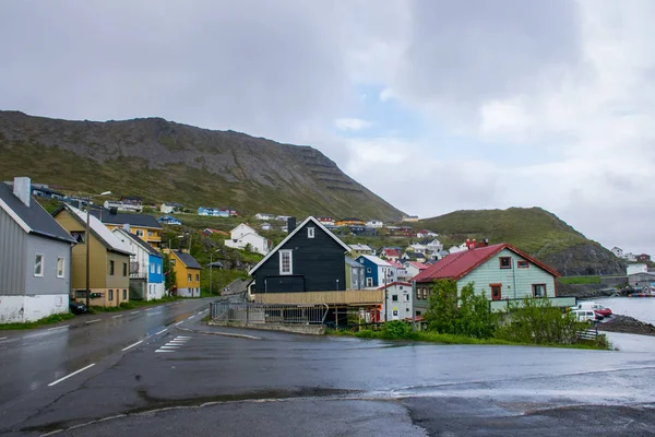 Région Halti Norvège Juillet 2019 Maisons Rurales Près Des Gorges — Photo