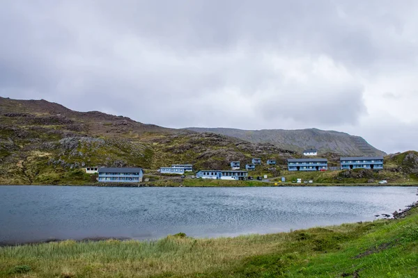 Zona Halti Noruega Julio 2019 Casas Rurales Cerca Garganta Las — Foto de Stock