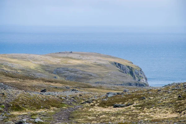 Γραφική Θέα Της Nordkapp Την Ημέρα Finnmark Νορβηγία — Φωτογραφία Αρχείου
