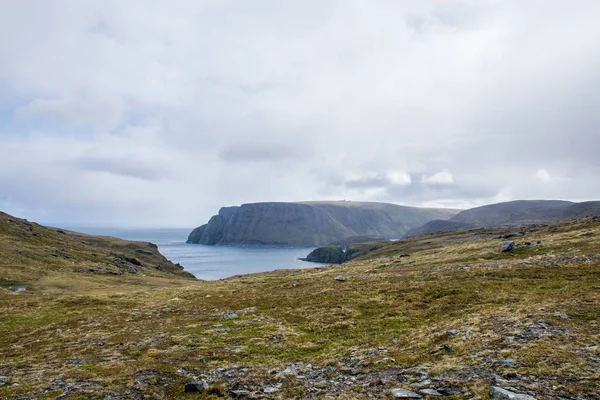 Γραφική Θέα Της Nordkapp Την Ημέρα Finnmark Νορβηγία — Φωτογραφία Αρχείου