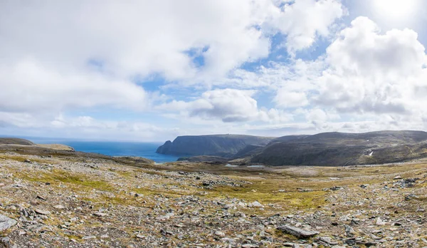 Γραφική Θέα Της Nordkapp Την Ημέρα Finnmark Νορβηγία — Φωτογραφία Αρχείου