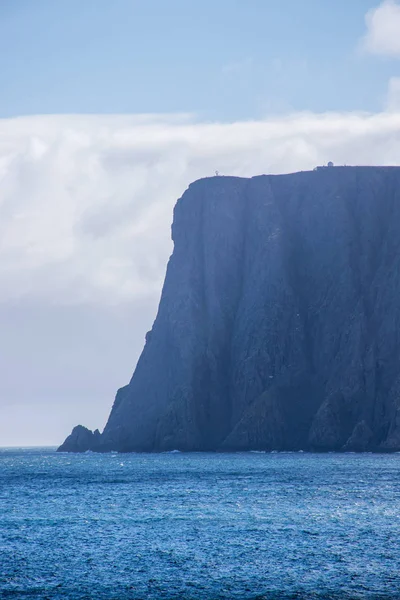 Γραφική Θέα Της Nordkapp Την Ημέρα Finnmark Νορβηγία — Φωτογραφία Αρχείου