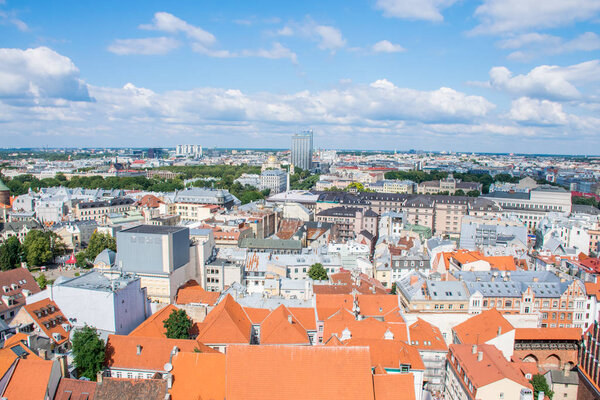 Sightseeing of Riga city architecture, Latvia