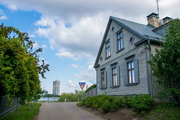 Αξιοθέατα Της Αρχιτεκτονικής Της Πόλης Της Ρίγας Λετονία — Φωτογραφία Αρχείου