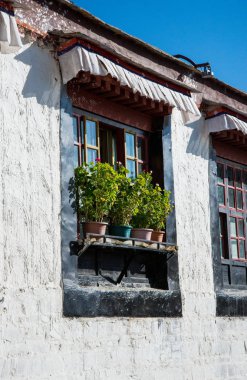 Shigatse 'nin geleneksel mimarisi, Orta Tibet, Çin 