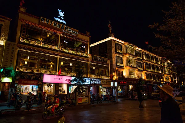 Arquitetura Tradicional Lhasa Tibete Central China — Fotografia de Stock