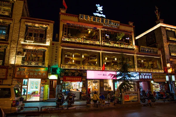 Arquitetura Tradicional Lhasa Tibete Central China — Fotografia de Stock