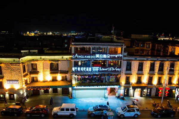 Arquitetura Tradicional Lhasa Tibete Central China — Fotografia de Stock