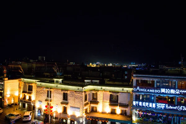 Arquitetura Tradicional Lhasa Tibete Central China — Fotografia de Stock