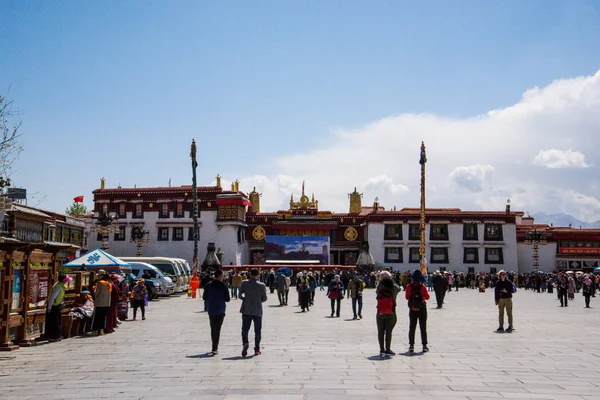 Tradiční Architektura Lhasy Centrální Tibet Čína — Stock fotografie