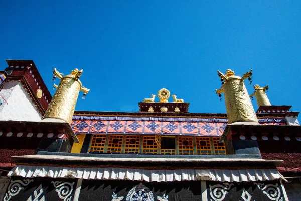 Architettura Tradizionale Lhasa Tibet Centrale Cina — Foto Stock
