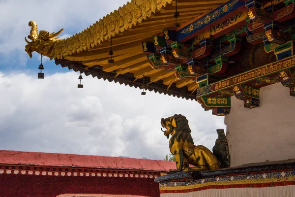 Arquitetura Tradicional Lhasa Tibete Central China — Fotografia de Stock