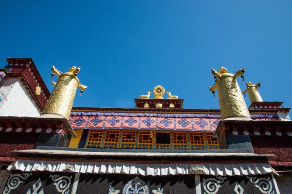 Arquitetura Tradicional Lhasa Tibete Central China — Fotografia de Stock