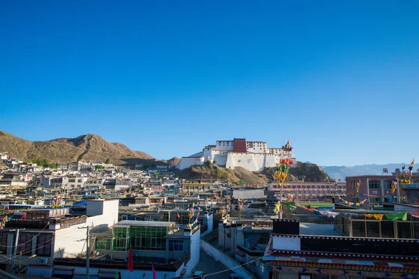 Tradiční Architektura Shigatse Centrální Tibet Čína — Stock fotografie