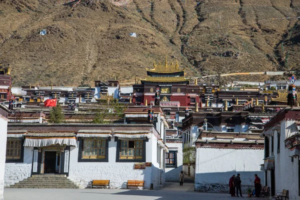 Традиционная Архитектура Шигадзе Центральный Тибет Китай — стоковое фото