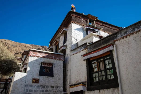 Shigatse Střední Tibet Čína Květen 2019 Vnitřní Nádvoří Buddhistického Kláštera — Stock fotografie