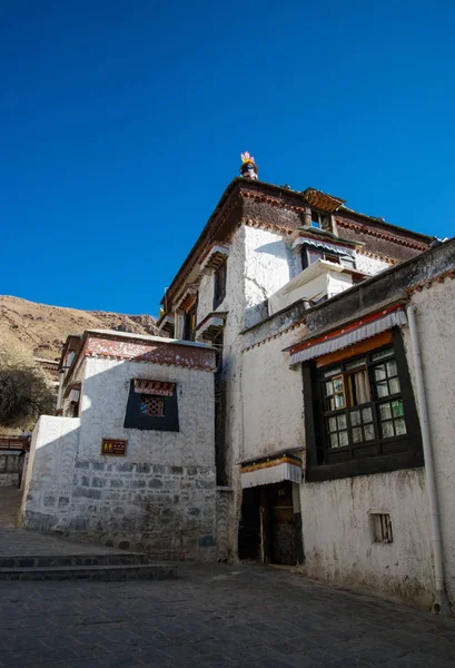 Shigatse Střední Tibet Čína Květen 2019 Vnitřní Nádvoří Buddhistického Kláštera — Stock fotografie