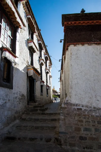 Shigatse Střední Tibet Čína Květen 2019 Vnitřní Nádvoří Buddhistického Kláštera — Stock fotografie