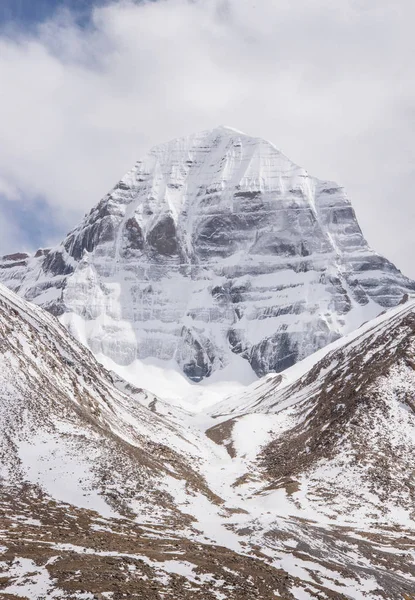 Kutsal Kailash Dağı Çevresinde Ritüel Kora Yatra Sırasında Inanılmaz Manzarası — Stok fotoğraf