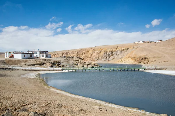 Het Gebied Rond Het Heilige Manasarovar Meer Heilige Bergen Van — Stockfoto