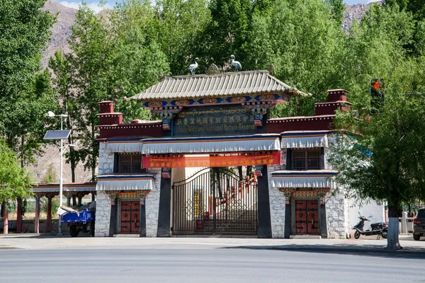 Παραδοσιακή Αρχιτεκτονική Της Λάσα Θιβέτ Κίνα — Φωτογραφία Αρχείου