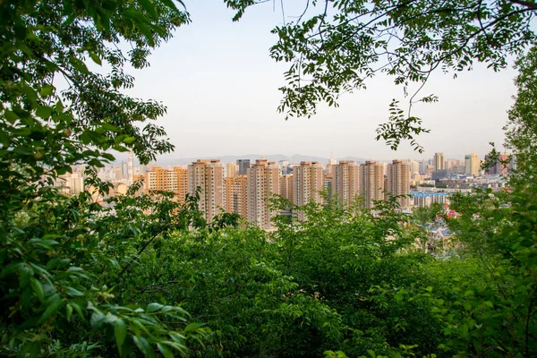 Urumqi Sin Ťiang Čína Květen 2019 Letecký Pohled Město Urumqi — Stock fotografie