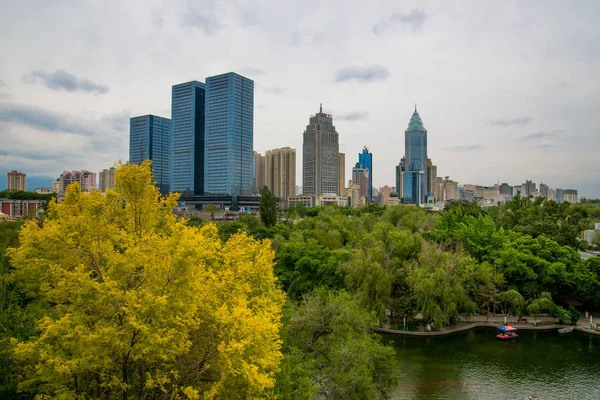 Urumqi Xinjiang Chine Mai 2019 Vue Aérienne Ville Urumqi Dans — Photo