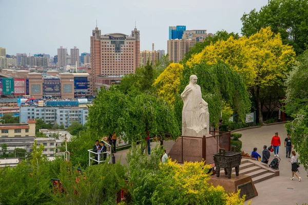 Urumqi Xinjiang Chine Mai 2019 Vue Aérienne Ville Urumqi Dans — Photo