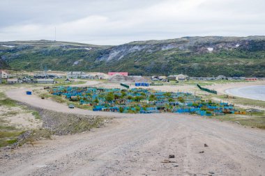 Teriberka köyünün mimarisi, Murmansk, Rusya 