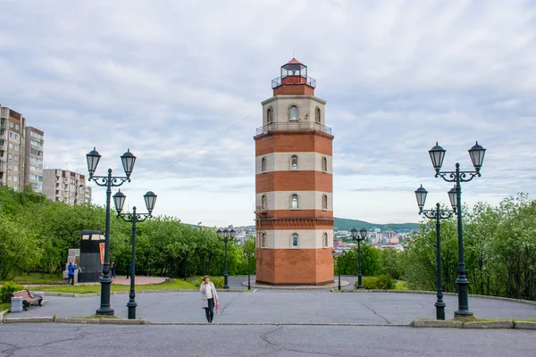 Vista Della Città Murmansk Architettura Russia — Foto Stock