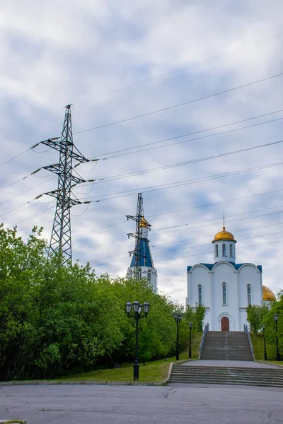 Blick Auf Murmansk Stadtarchitektur Russland — Stockfoto