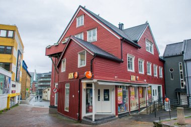Tromso şehri mimarisini görmek, Norveç 