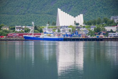 Tromso şehri mimarisini görmek, Norveç 