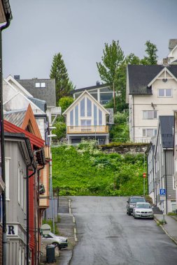 Tromso şehri mimarisini görmek, Norveç 