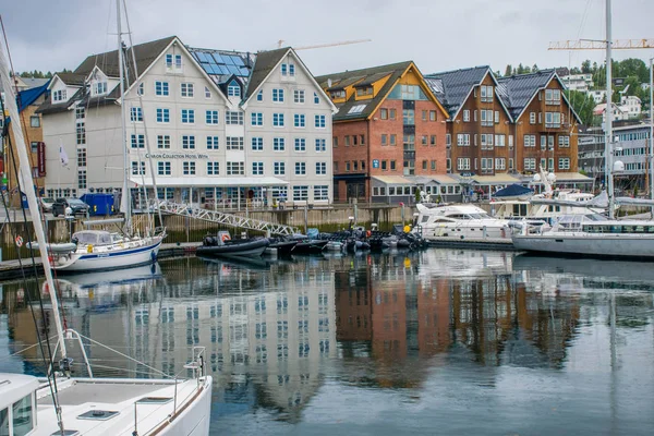 Tromso Şehri Mimarisini Görmek Norveç — Stok fotoğraf