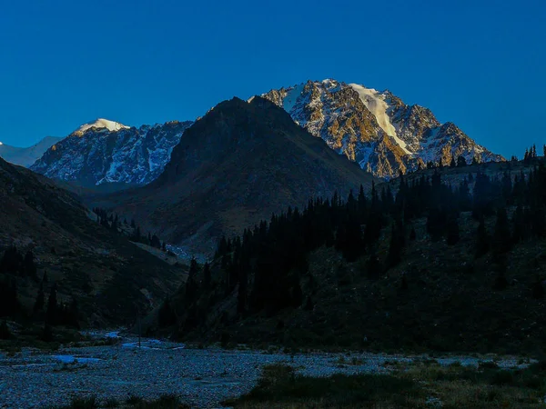 Blick Auf Die Berge Bei Almaty Tian Shan Alatau Kasachstan — Stockfoto