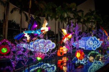 Gece vakti Hong Kong 'un ışıklandırılması, Çin