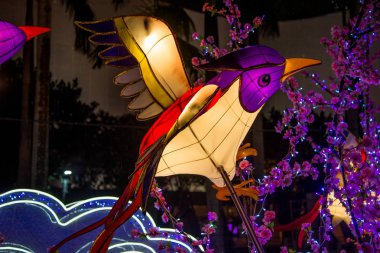 Gece vakti Hong Kong 'un ışıklandırılması, Çin