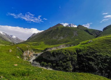 Mermer Duvar 'ın manzarası, Tian Shan, Kazakistan