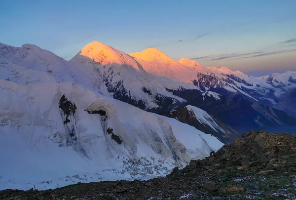 Vista Panorámica Del Pico Pared Mármol Tian Shan Kazajstán —  Fotos de Stock