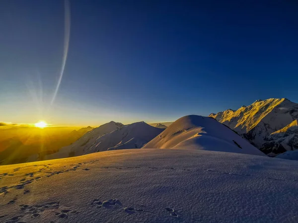 Vista Panorámica Del Pico Pared Mármol Tian Shan Kazajstán — Foto de Stock