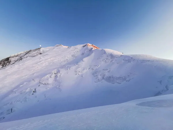 Malebný Pohled Mramorovou Stěnu Při Východu Slunce Tian Shan Kazachstán — Stock fotografie