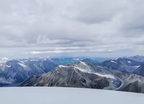 Festői Kilátás Márvány Fal Csúcs Tian Shan Kazahsztán — Stock Fotó