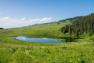Karkara bölgesinin manzarası, Tian Shan, Kazakistan