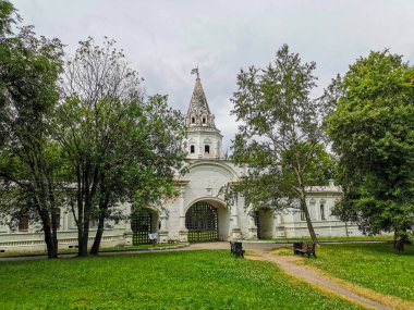 Moskova şehir mimarisini gezmek, seyahat kavramı 